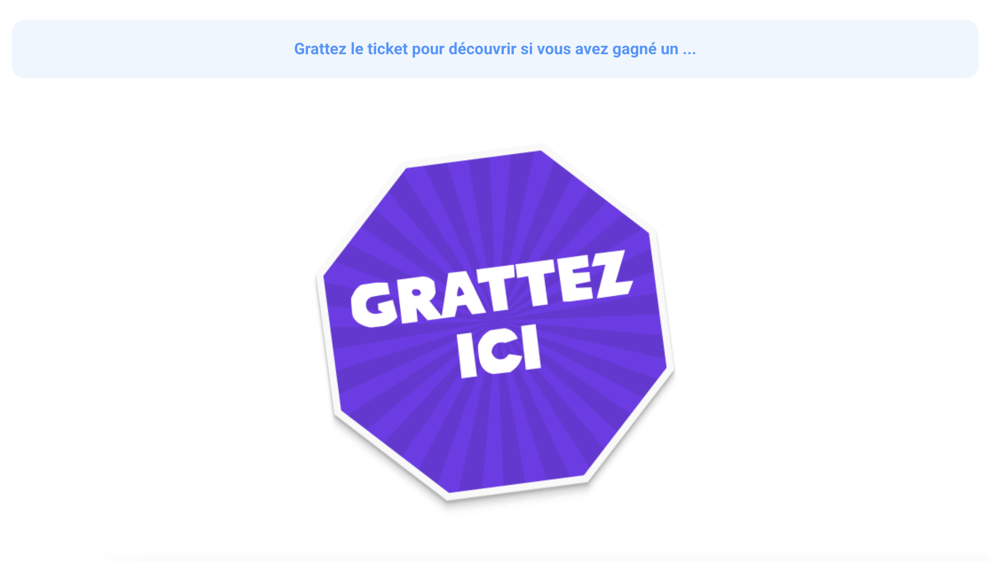 Aperçu du ticket à gratter
