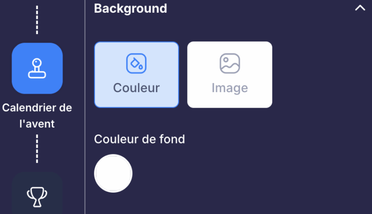Configuration du background