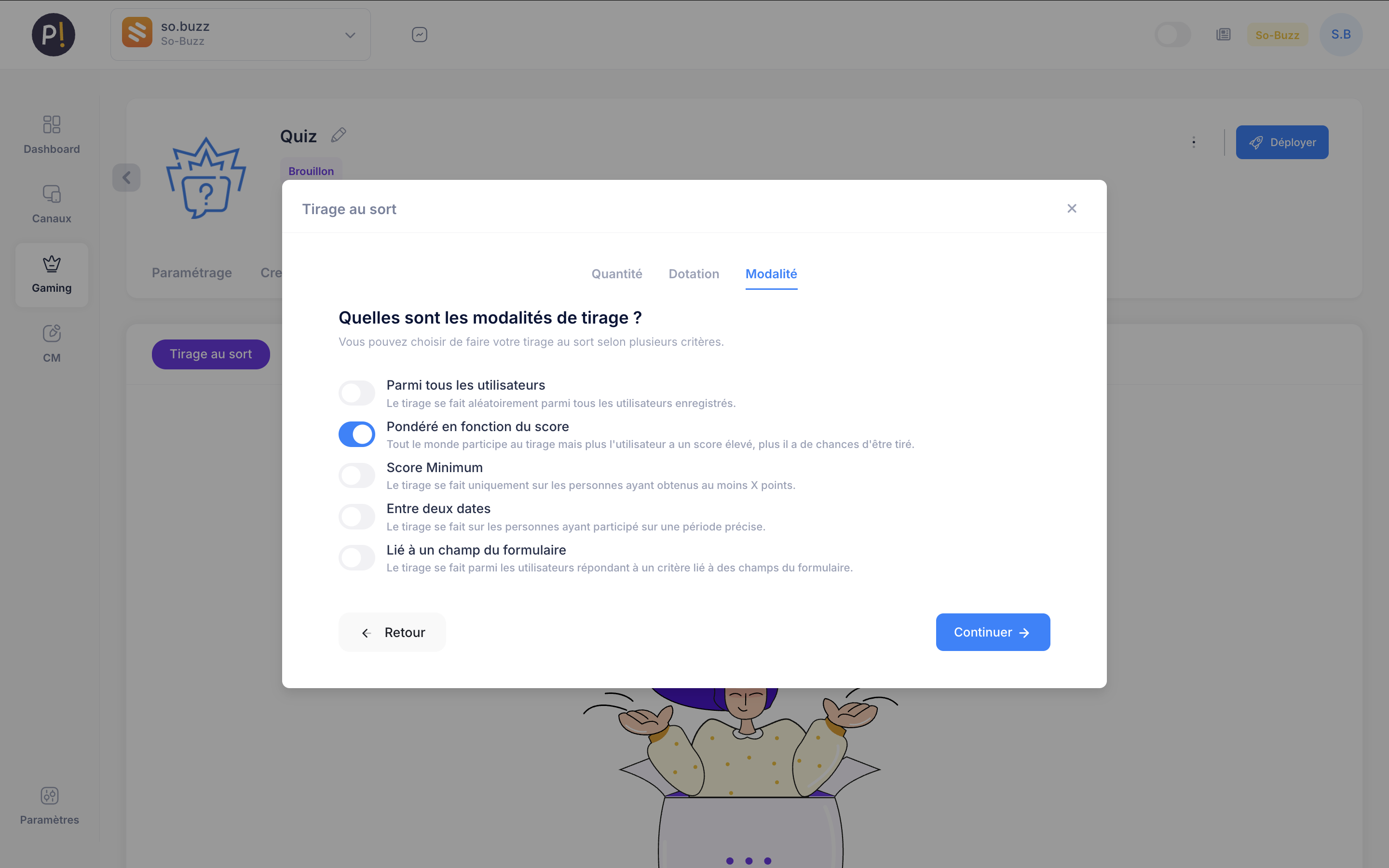 Tirage au sort Pinaplay